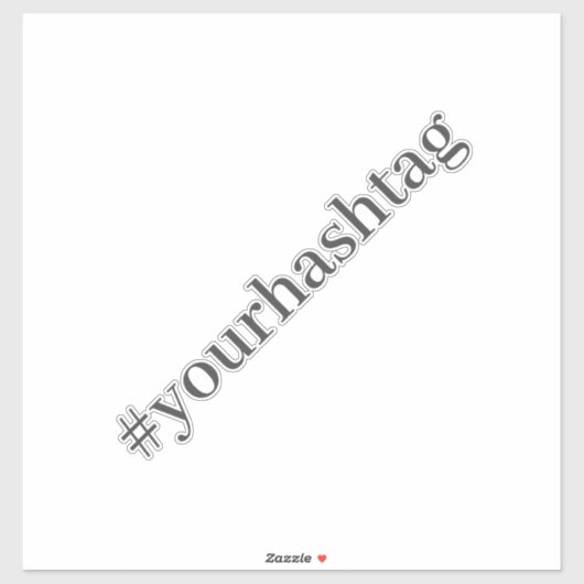 Modernes Hashtag Aufkleber (Blatt)