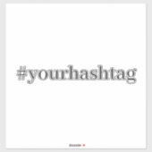 Modernes Hashtag Aufkleber (Blatt)