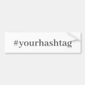 Modernes Hashtag Autoaufkleber (Vorne)