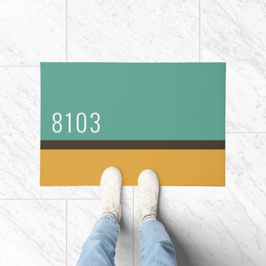 Modernes Haus aus dem Mittelalter Ansprache Türkis Fußmatte (Indoor)