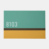 Modernes Haus aus dem Mittelalter Ansprache Türkis Fußmatte (Vorderseite)