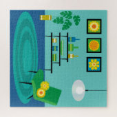 Modernes Haus aus dem Mittelalter Puzzle (Horizontal)