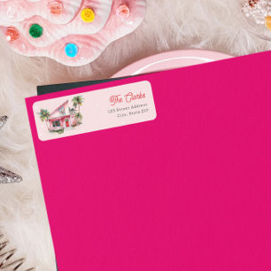 Modernes Haus des Mitteljahrhunderts - Rosa Weihna