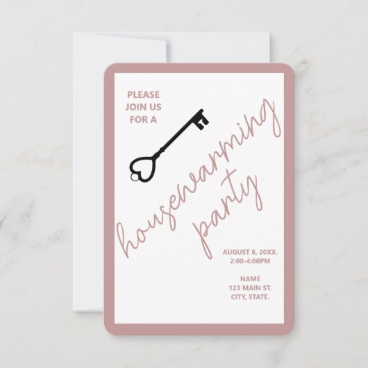 Modernes Haus Einladung | Taupe (Vorderseite)