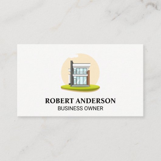 Modernes Haus | Real Anwesen Logo Visitenkarte (Vorderseite)