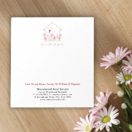 Modernes Haus Schlüssellinie Kunst | Realtor Perso Notizblock