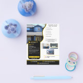 Modernes Haus verkaufen maßgeschneidertes Schwarz Flyer (Einzeln)