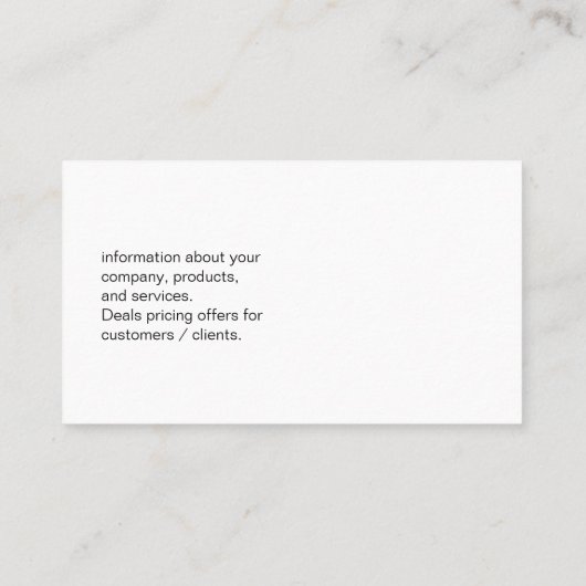 Modernes Haus Visitenkarte (Rückseite)