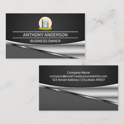 Modernes Haus Visitenkarte (Vorne/Hinten)