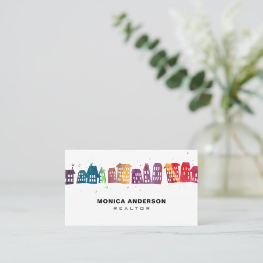 Modernes Haus-wirkliches Anwesenberuflicher Visitenkarte (Stehend Vorderseite)