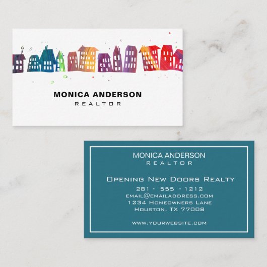 Modernes Haus-wirkliches Anwesenberuflicher Visitenkarte (Vorne/Hinten)