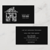 Modernes Haus-Zuhause hält Visitenkarte (Vorne/Hinten)