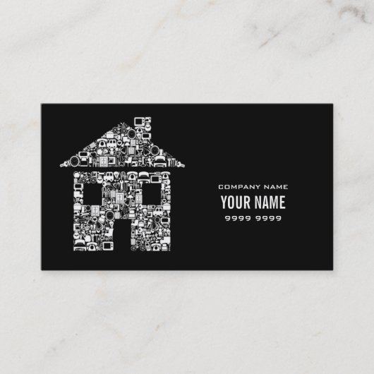 Modernes Haus-Zuhause hält Visitenkarte (Vorderseite)