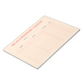 Modernes Hausaufgaben Tracker Notepad Notizblock (angewinkelt)