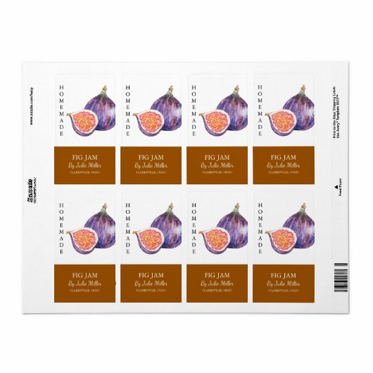 Modernes, hausgemachte Fig-Jam-Label (Vorne)