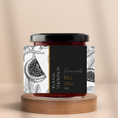 Modernes, hausgemachte Fig-Jam-Label Lebensmitteletikett