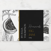 Modernes, hausgemachte Fig-Jam-Label Lebensmitteletikett (Einzelnes Label)