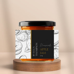 Modernes hausgemachtes Apple-Jam-Label Lebensmitteletikett
