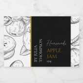 Modernes hausgemachtes Apple-Jam-Label Lebensmitteletikett (Einzelnes Label)