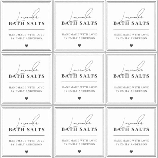 Modernes, hausgemachtes Bad-Salz-wassersicheres Pr Aufkleber (Vorderseite)