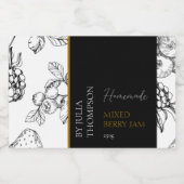 Modernes, hausgemachtes Berry-Jam-Label Lebensmitteletikett (Einzelnes Label)