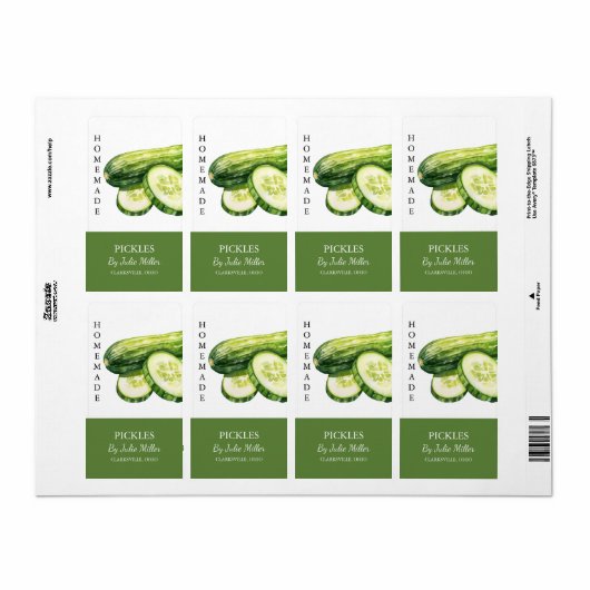 Modernes, hausgemachtes Gurken-Siegel (Vorne)