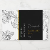 Modernes hausgemachtes Himbeerstempel-Label Lebensmitteletikett (Einzelnes Label)