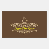 Modernes, hausgemachtes Kaffeekochen - benutzerdef Rechteckiger Aufkleber (Vorderseite)