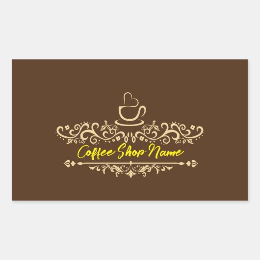 Modernes, hausgemachtes Kaffeekochen - benutzerdef Rechteckiger Aufkleber (Vorderseite)