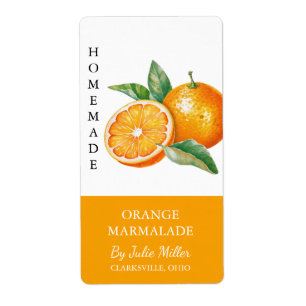 Modernes, hausgemachtes Orange-Marmalade-Label