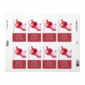 Modernes hausgemachtes rotes Zwiebellabel (Vorne)