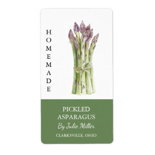 Modernes hausgemachtes Spargel-Label