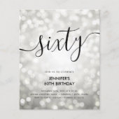 Modernes HAUSHALT Silberleuchten 60. Geburtstag (Vorderseite)