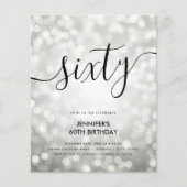 Modernes HAUSHALT Silberleuchten 60. Geburtstag Flyer (Vorne)