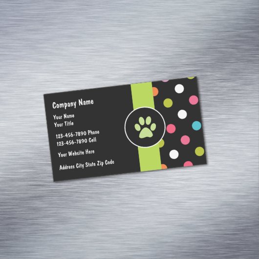 Modernes Haustier-Thema Magnetische Visitenkarte (Beispiel)