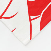 Modernes hawaiianisches Anthurium-Druckmuster Fleecedecke (Ecke)