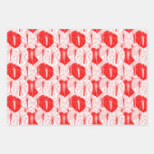 Modernes hawaiianisches Anthurium-Druckmuster Geschenkpapier Set (Vorderseite 3)