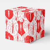 Modernes hawaiianisches Anthurium-Druckmuster Geschenkschachtel (Rückseite)