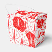 Modernes hawaiianisches Anthurium-Druckmuster Geschenkschachtel (Rückseite)