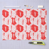 Modernes hawaiianisches Anthurium-Druckmuster Seidenpapier (Handwerk)