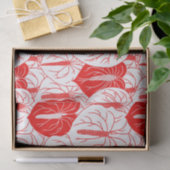 Modernes hawaiianisches Anthurium-Druckmuster Seidenpapier (Geschenk)