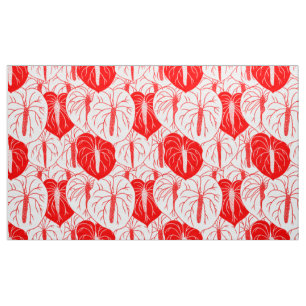 Modernes hawaiianisches Bild Anthurium nahtlos gef Stoff