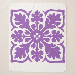Modernes hawaiianisches Lila Inseldesign Sherpadecke