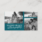 Modernes Head Shoot Foto und QR Code Fotografie Visitenkarte (Vorderseite)