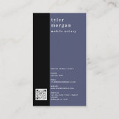 Modernes Headshot Foto Mobile Notar Visitenkarte (Rückseite)