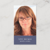 Modernes Headshot Foto Mobile Notar Visitenkarte (Vorderseite)