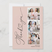 Modernes Heart Baby Dusche Foto Danke Karte (Vorderseite)