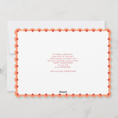 Modernes HEART FRAME Grußbild Foto Feiertagskarte (Rückseite)