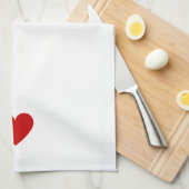 Modernes Heart Red Valentine Geschenk Einfache Lie Geschirrtuch (Viertel Falte)