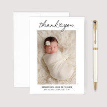 Modernes Heftskript Custom Newborn Baby Foto